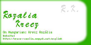 rozalia krecz business card